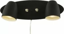 Aneta Lighting SANDNES Vägglampa.2-arm Svart