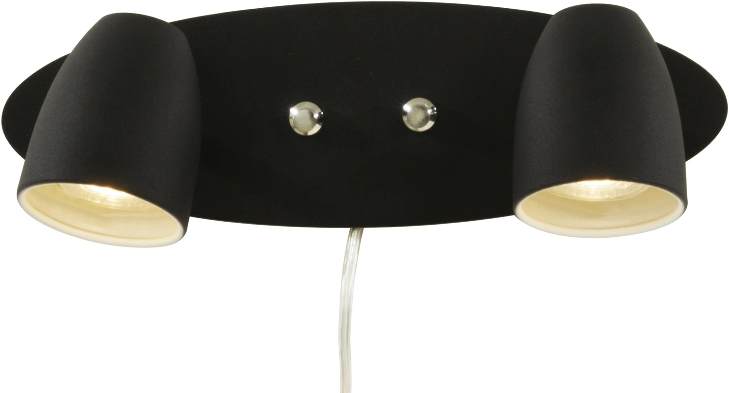 Aneta Lighting SANDNES Vägglampa.2-arm Svart