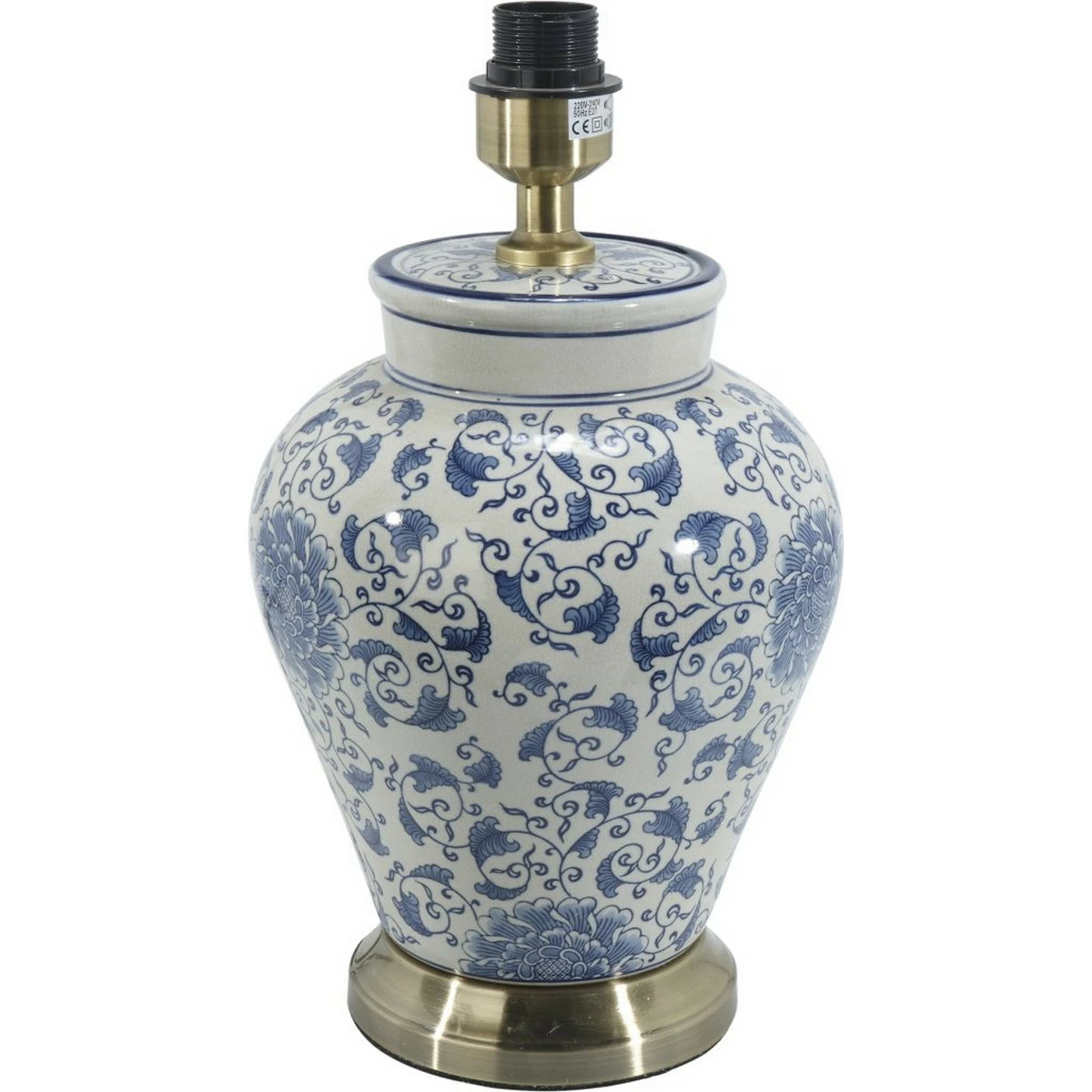 PRHome Fang Hong Lampfot Vit/Blå 38cm