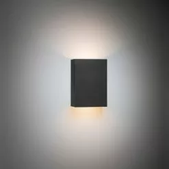 Super Modular Sulfer Wall Up/Down 2x LED 2700K Trailing Edge DI Black Structure