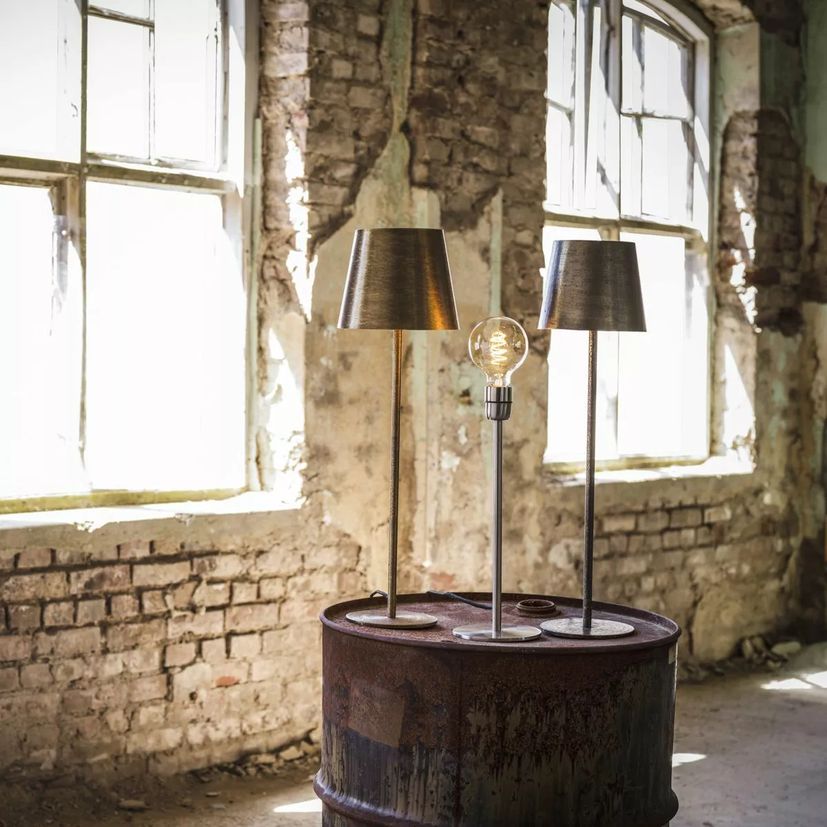 PRHome Base Lampfot Beaten Silver 55cm - Bild 2