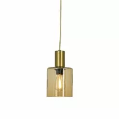 Aneta Lighting CYLINDER Fönsterlampa, Matt Mässing/amber