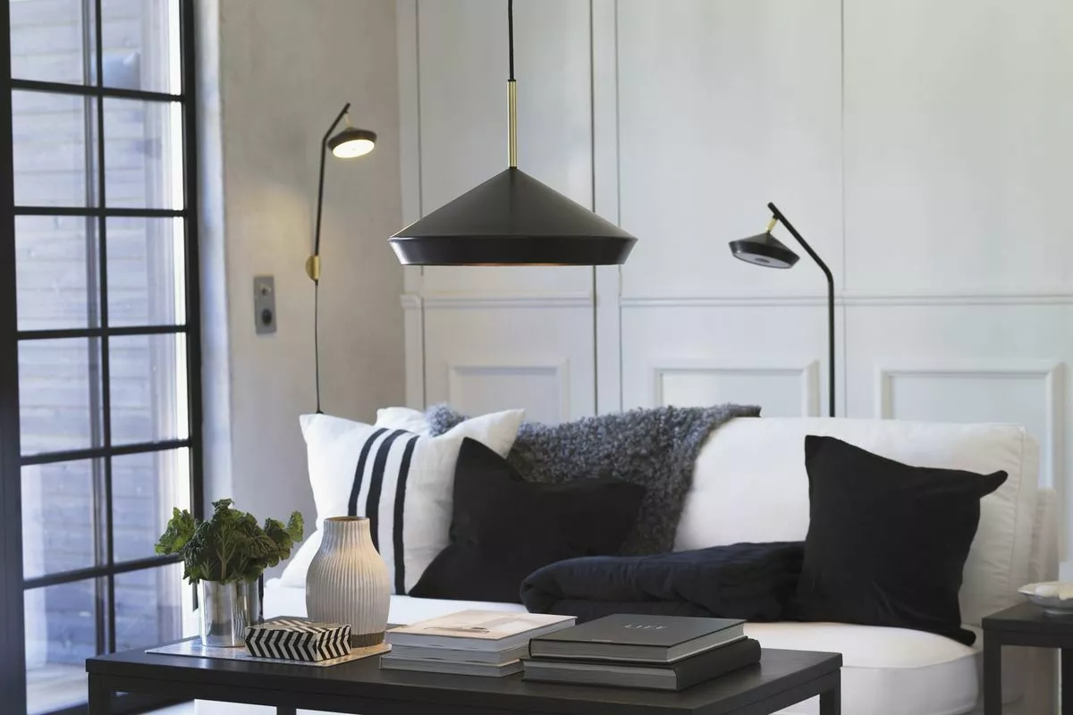 PRHome Geometri Vägglampa Svart/guld 53cm - Bild 2