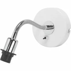 PRHome Cia Vägglampa E14 Vit/Krom 27cm
