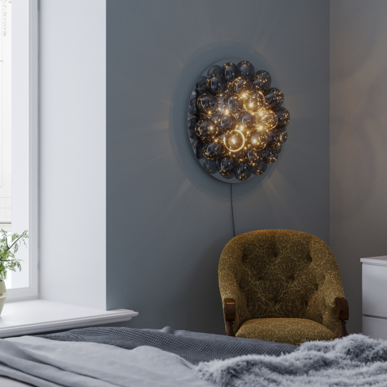 By Rydens Gross Vägglampa Ø60cm Rökgrå - Bild 2