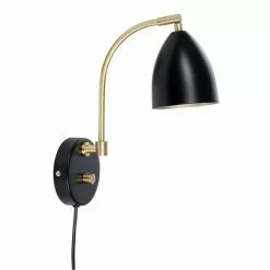 Belid Deluxe Vägglampa Svart/mässing MR16
