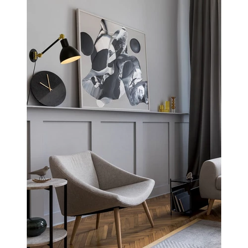 Aneta Lighting DUBLIN Vägglampa, Svart/matt Mässing - Bild 2