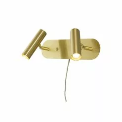 Aneta Lighting ARTIC Vägglampa Dubbel, Matt Mässing