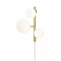 Aneta Lighting MOLEKYL Vägglampa, Matt Mässing/vit