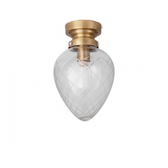 Globen Lighting Plafond Juni IP44 Slipad Klar