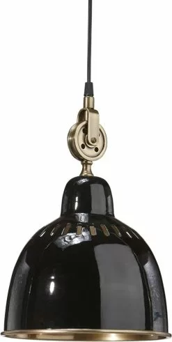 PRHome Cleveland Taklampa Svart/Antikmäss 23cm