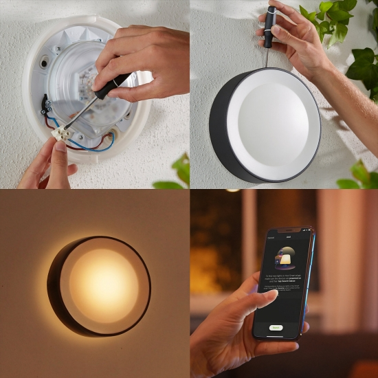 Philips Hue Daylo Hue WACA Wall Lantern Black 1x15W - Bild 4