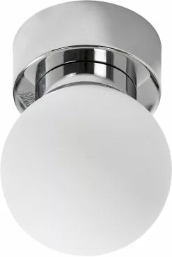 AH Belysning Sandhamn Tak Krom Vit Glas