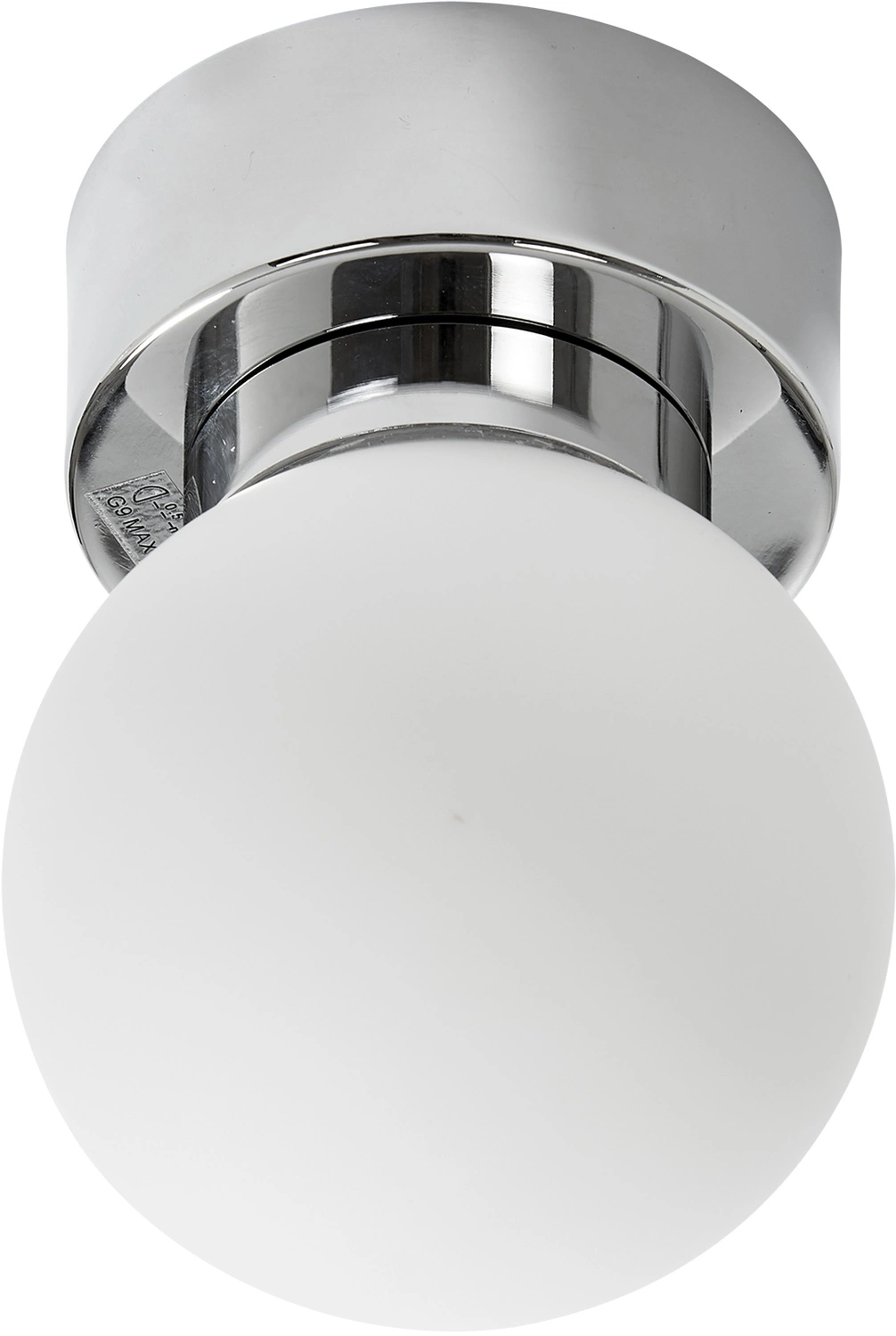 AH Belysning Sandhamn Tak Krom Vit Glas