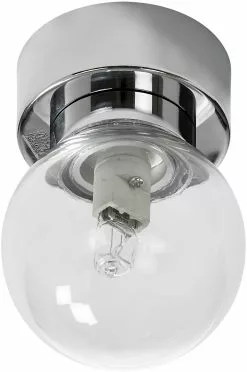 AH Belysning Sandhamn Tak Krom Klar Glas
