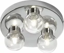 AH Belysning Sandhamn Tak Krom Klar Glas